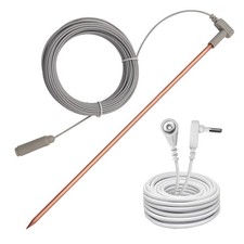Copper Grounding Rod with 40ft Female Ground Cord, Portable Ground Rod Kit,Gr...