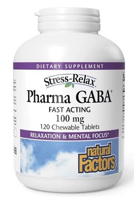 Natural Factors Pharma GABA 100mg Supplement Support Calm Sleep Focus 120Tablet