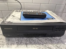 MAGNAVOX VRT242AT22 VHS Player VCR HQ Recorder 4-Head w/ Remote No Av Cords