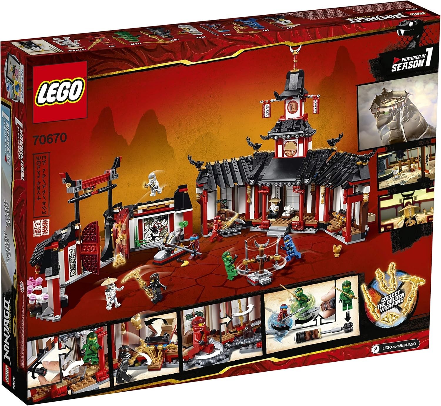 Ninja Building Kit with 1070 Pieces Includes Toy Weapons and