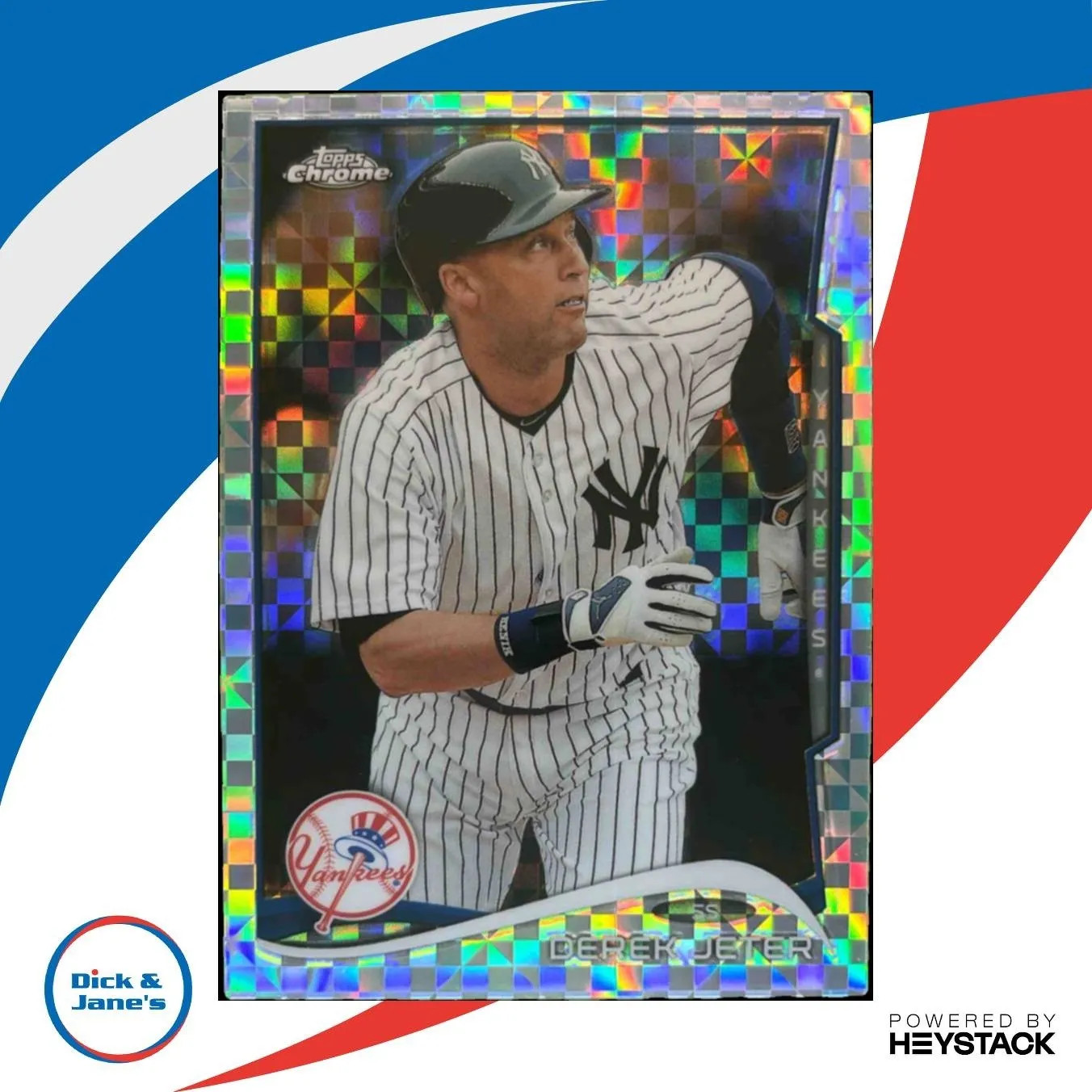2014 Topps Chrome Derek Jeter X Fractor #56 New York Yankees