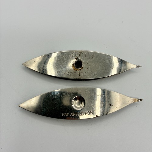 Vintage Tatting Shuttles Lot of 2 Detach-A-Spool Just-Rite Silver Sewing Lace