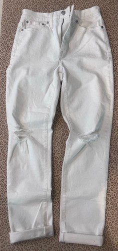 Madewell The High-Rise Slim Boyjeans in Off White High Rise Stretchy Gr. 26 - Bild 1 von 4