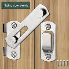 Stainless Steel Sliding Barn Door Lock Latch Gate Window Closet Black Silver