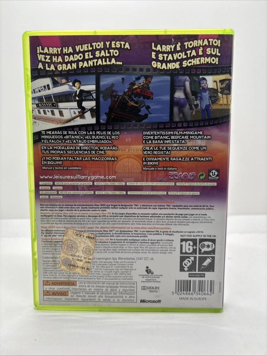 Juego LARRY Box Office Bust Microsoft XBOX 360 Completo Multilingüe ITA PAL