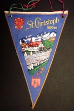 Fanion ST CHRISTOPH TIROL Österreich Autriche Wimpel - en tissu brodé - ca 1960