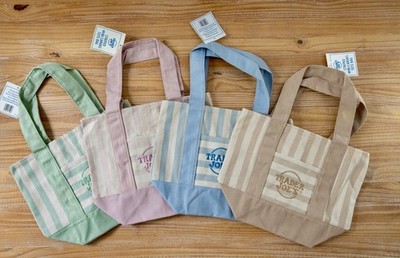 Choose Your Color! Trader Joe's Striped Canvas Mini Tote 2026 summer collection