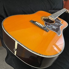 Hnadmade Hummingbird Rosewood Acoustic Electric Guitar Gold part B1g glossy top