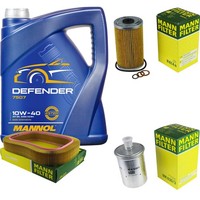 Mann Inspektionspaket 5L Mannol Defender 10W-40 FüR Mercedes W201 E 2.0