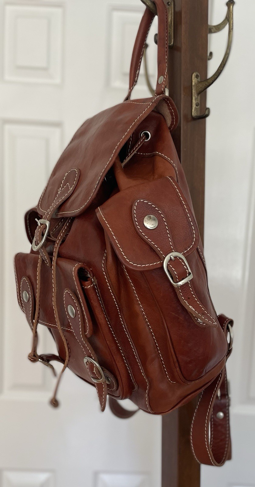 Floto -Multi Compartment Backpack -Full Grain Lea… - image 2