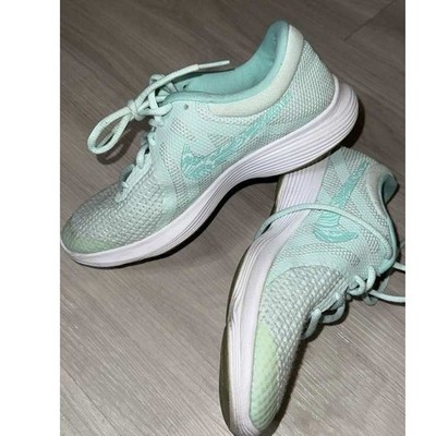 Nike Revolution 4 Youth Girls Running Shoes Teal Size 5Y