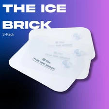 3-Pack Ice Brick Reusable 3Lb Blocks Cold Plunge Keeps Water Colder Longer