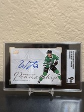 2024-25 Upper Deck Premier Wyatt Johnston Penmanship SP Auto #PEN-WJ Stars
