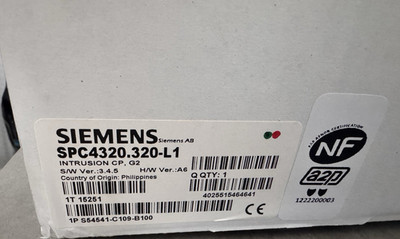 Siemens SPC4320.320-L1 Alarmzentrale Intrusion CP G2 weiß Einbruchmeldezentrale