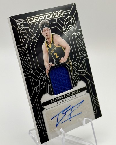 2023-24 Panini NBA Black Obsidian Brandin Podziemski All Etch RC Auto Warriors - Picture 2 of 5