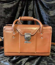 Nikon FB-13 Genuine Leather Compartment Case w/ Internal Dividers - Clean JAPAN