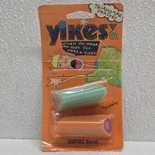 Vintage Empire YIKES Triangular 2 Pack Erasers - New In Package!