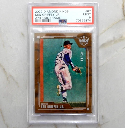 Ken Griffey Jr. 2022 Panini Diamond Kings #67 Antique Frame PSA 9  SSP! ✨  /18