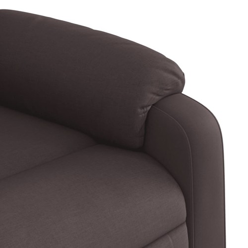 vidaXL Sillón reclinable de tela marrón oscuro - Imagen 8 de 10