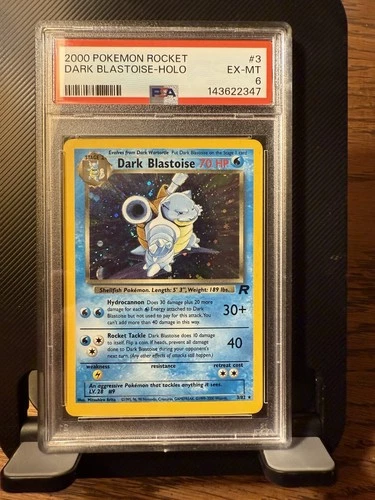 Pokémon Dark Blastoise 3/82 Team Rocket Holo Rare PSA 6 2000