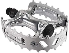 SE Bikes Bear Trap 9/16" Pedals, Silver - Classic Alloy Cage