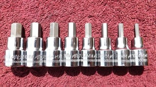 MAC TOOLS NEAR MINT! 8 PIECE "METRIC" HEX DRIVER SET!