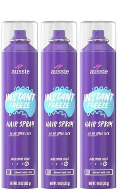 #ad #ad Aussie Instant Freeze Hair Spray Original Formula 3 Pack 10 oz Cans – 24 Hour $36.99
