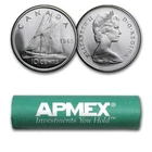 1965 Canada Silver Dimes 50-Coin Roll BU