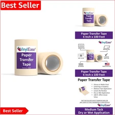 Versatile 6'' Paper Transfer Tape - Clean Removal, No Residue for Crafting