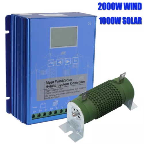 3000W MPPT Wind Solar Hybrid Controller 24V 48v Wind turbine Generator Regulator - Picture 5 of 12