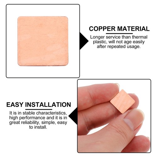 10 Pcs Thermalkupferblatt Kühlkissen Für Computerlaptop Kühlkörper - Bild 5 von 12