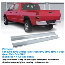 LH&RH Outer Rocker Panels Slip-on For 2002-08 Dodge Ram Pick-Up 4 Door Quad Cab