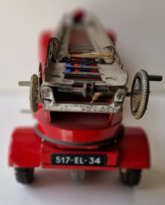 Camion Simca Cargo Pompiers Joustra – Tôle – Boîte D'origine – Quasi-neuf