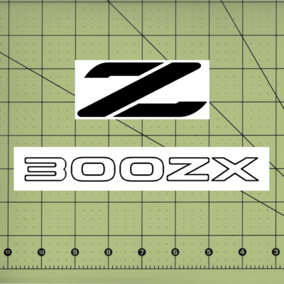 CUSTOM MADE COLLECTIBLE NISSAN 300ZX AND Z LOGO MAGNETS WHITE twin