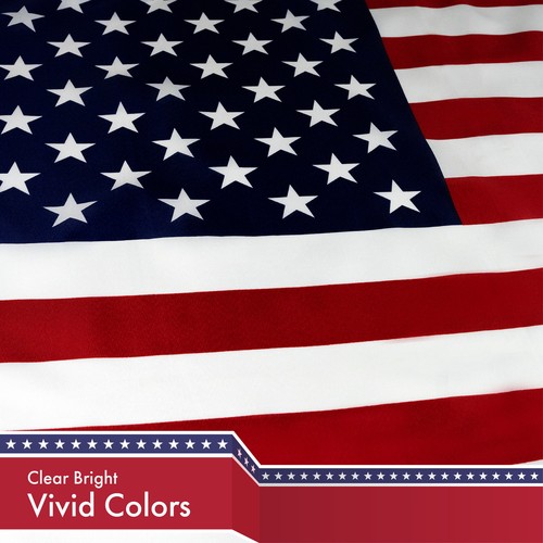 G128 Combo Pack: American USA Flag & Turkey Flag 3x5 Ft, Both Printed 150D Poly - 第 7/8 張圖片