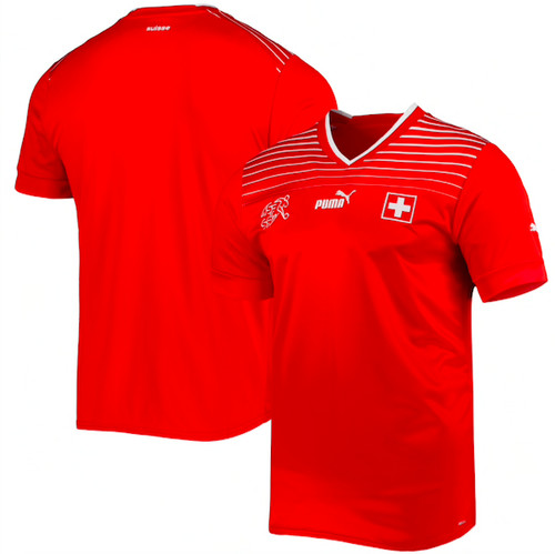 Team Switzerland Soccer Football 2022/23 Red Home National Replica Blank Jersey
