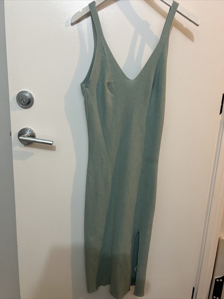 SUPRE LIGHT GREEN KNIT MIDI DRESS SZ XL (j96