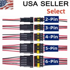 2-4Sets 2-6Pin Way Car Waterproof Male Female Electric 18AWG Wire Connector Plug