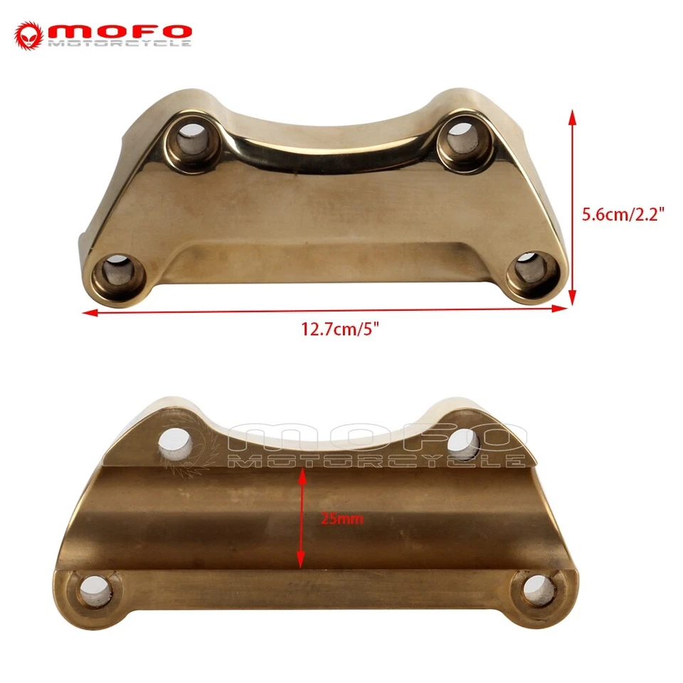 Abrazadera superior de manillar Gorilla Grabber de latón de 1"" para modelos Harley Touring 1997-UP Foto 3 de 4