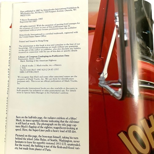 Mack Bulldog of American Highways - Hardcover By Henry Rasmussen 1987 - Picture 7 of 7