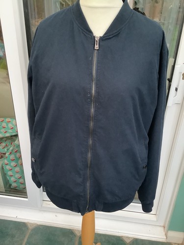 Peacocks Hombre Grande Azul Marino Chaqueta Bomber Chaqueta En muy buena condición - Imagen 3 de 8