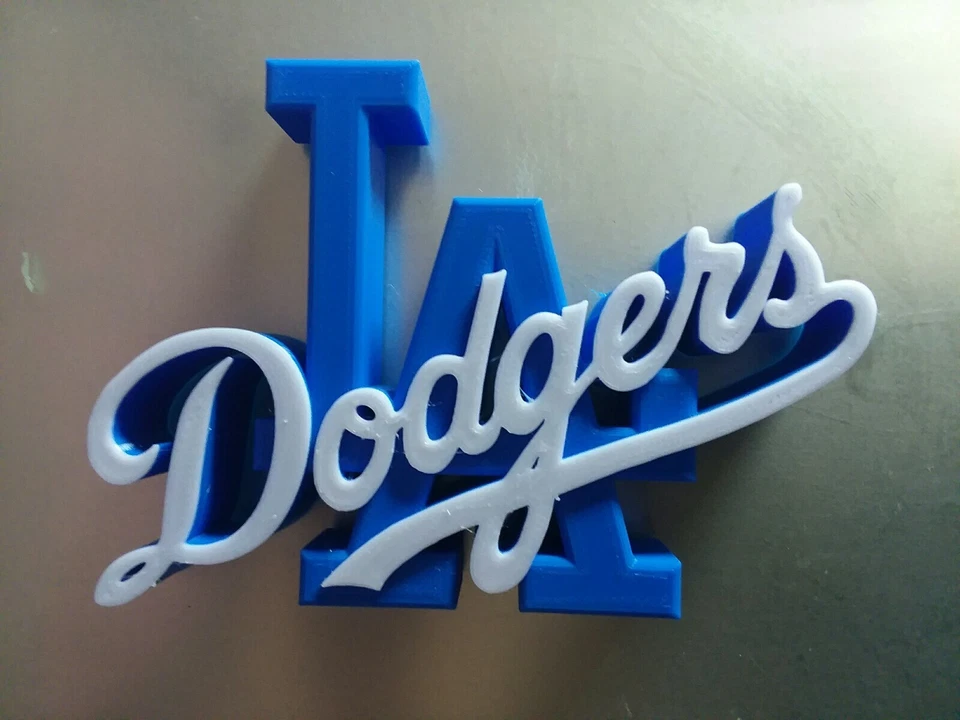 LOS ANGELES DODGERS LOGO DECAL SIGN MLB BASEBALL MAN CAVE-3D printed 5"×7"×1" - Image 2 of 4