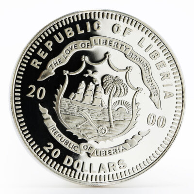 Liberia 20 dollars HMS Victory Ship proof silver coin 2000 | eBay