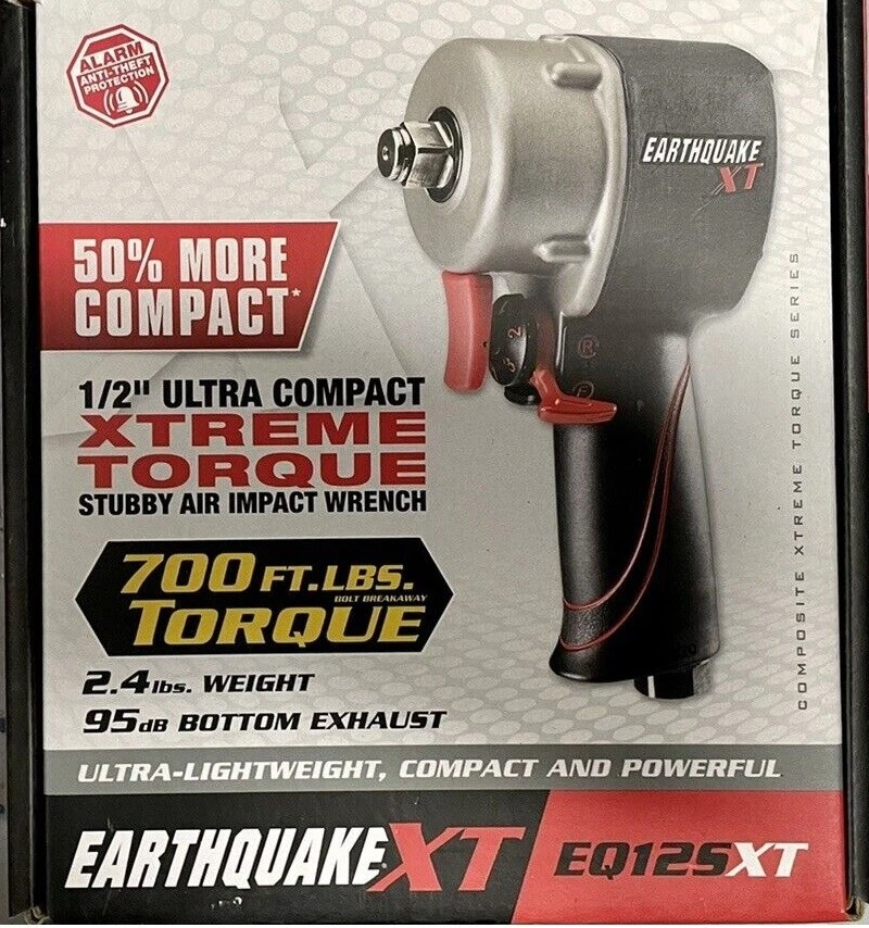 Llave de impacto de aire de par extremo ultra ligero Stubby de 1/2" motor automático de 700 lb Foto 2 de 3