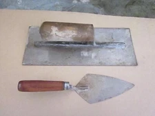Vintage Cement Finishing Tools  Wood Handles  Masonry Trowels