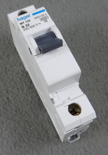 HAGER B6 / C16 / B20 / B32 MCB - 6, 16, 20, & 32 A S/POLE CIRCUIT BREAKERS - NEW - Picture 11 of 12