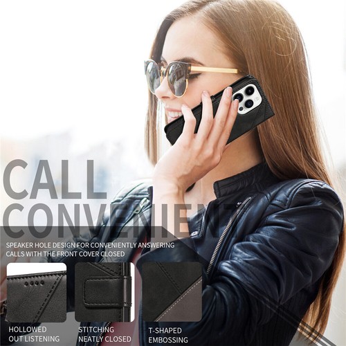 For iPhone 16 15 14 13 12 11 Pro Max XR 8 7 Plus Leather Wallet Case Flip Cover - Picture 31 of 81