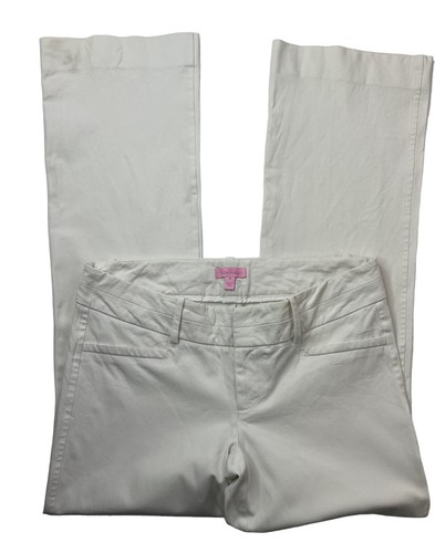 Lilly Pulitzer Jet Set Womens Size 10 Ivory Trouser Pants (33" W x 32.5" Inseam) - Picture 3 of 24