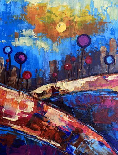 Oil Painting A Chidhood Dream V. Zadorozhnya Unframed Original Art nAAA3330 - Picture 7 of 14