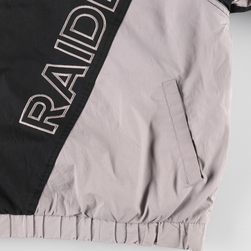 90'S PRO PLAYER NFL Los Angeles Raiders Half Zip Padded Hoodie Puffer Jacket... - Picture 12 of 19
